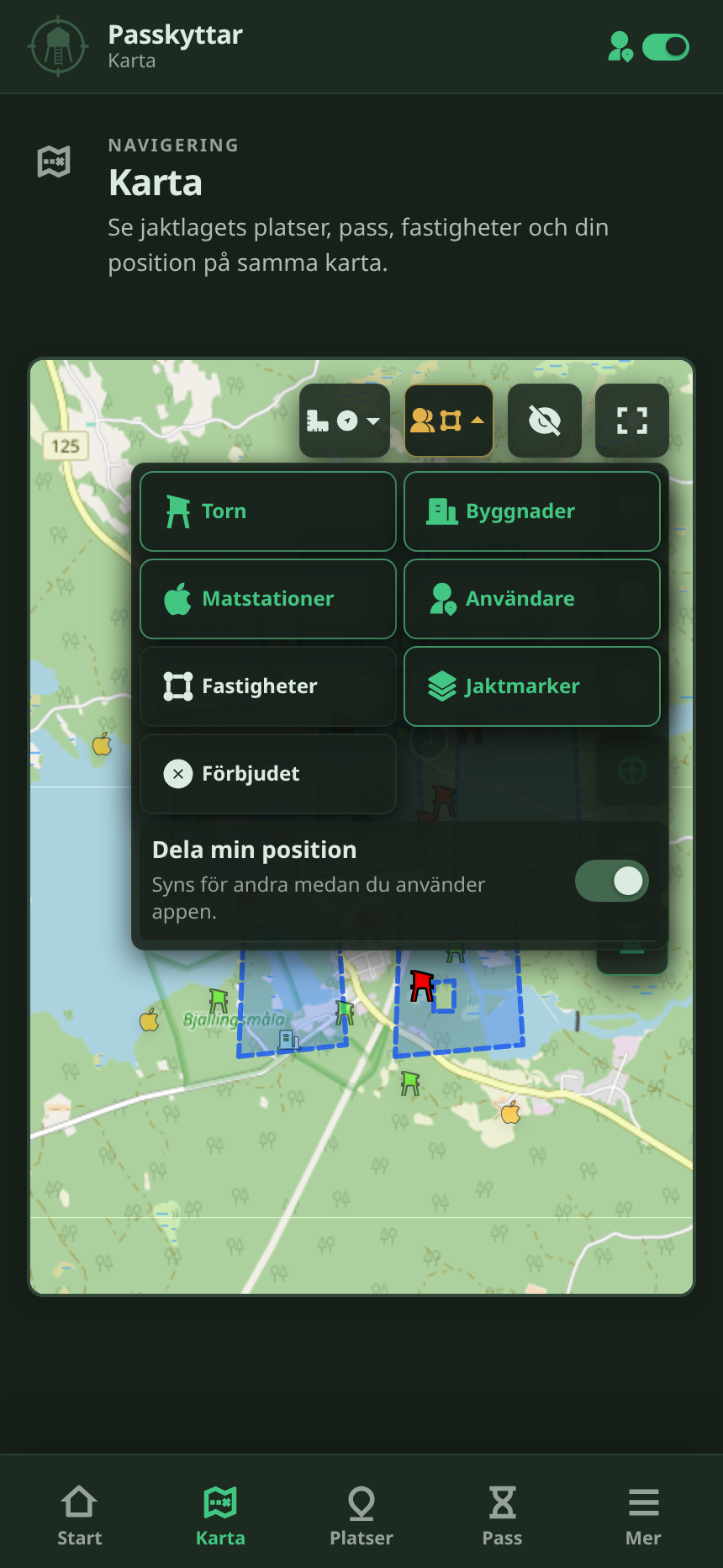 Map layer controls